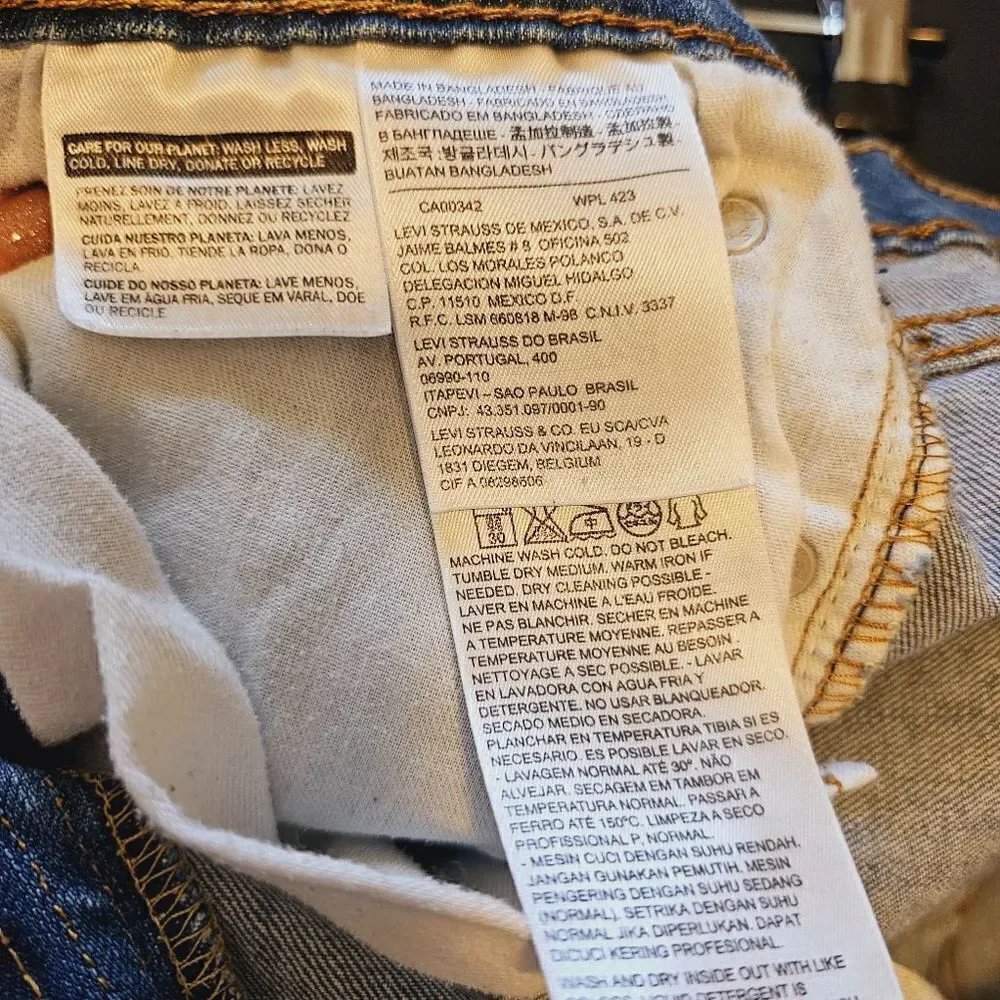Levis 514 Men's size 36x34 Regular Fit Straight Leg Denim Jeans